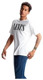 Oversized Graphic Ανδρικό T-shirt Λευκό με Λογότυπο Levi's από το Sneaker10
