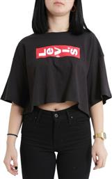 Levi's Slacker Κοντομάνικο Crop Top Μαύρο από το Altershops