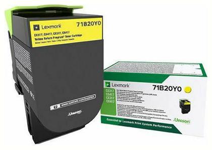 71B20Y0 Γνήσιο Toner Laser Εκτυπωτή Κίτρινο Return Program 2300 Σελίδων Lexmark