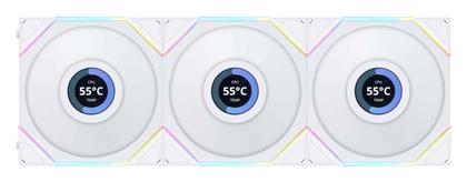UNI FAN TL LCD Case Fan 120mm 3τμχ Λευκό Lian Li