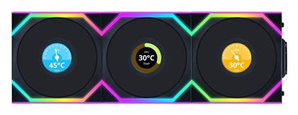 UNIFAN SL Wireless LCD Reverse Case Fan 120mm 3τμχ Lian Li