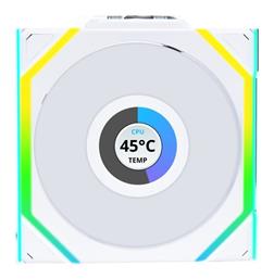 UNIFAN SL Wireless LCD Reverse Case Fan 120mm Λευκό Lian Li