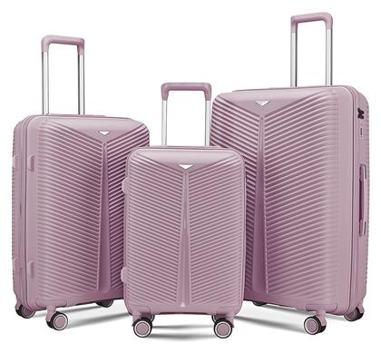 Βαλίτσες Ροζ Σετ 3τμχ Lianos