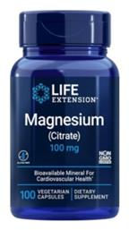 Magnesium Citrate 100mg 100 φυτικές κάψουλες Life Extension