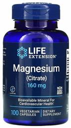 Magnesium (Citrate) 160mg 100 φυτικές κάψουλες Life Extension
