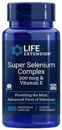 Super Selenium Complex 200mcg & Vitamin E 100 φυτικές κάψουλες Life Extension