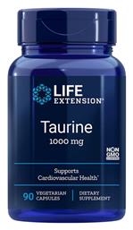 Taurine 1000mg 90 Φυτικές Κάψουλες Life Extension