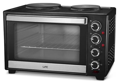 Ηλεκτρικό Φουρνάκι 30lt με 2 Εστίες και Αέρα Life