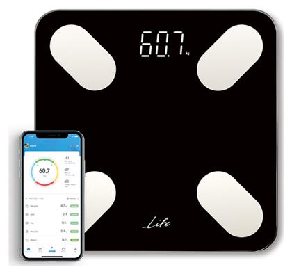 Petite Smartweight BT Smart Ζυγαριά με Λιπομετρητή & Bluetooth σε Μαύρο χρώμα Life