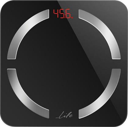 Life Smartweight BT Smart Ζυγαριά με Λιπομετρητή & Bluetooth σε Μαύρο χρώμα