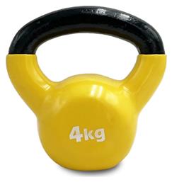 Kettlebell Βινυλίου 4kg Κίτρινο Liga Sport