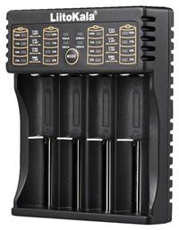 LII-402 USB Φορτιστής 4 Μπαταριών Li-ion/Ni-Cd/Ni-MH Μεγέθους AA/AAA/18650/16340 LiitoKala