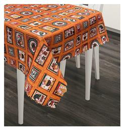 Noel Χριστουγεννιάτικο Αλέκιαστο Τραπεζομάντηλο Υφασμάτινο Πορτοκαλί Μ220xΥ160εκ. Linea Home