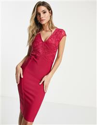 Lipsy bandage lace midi dress in pink από το Asos