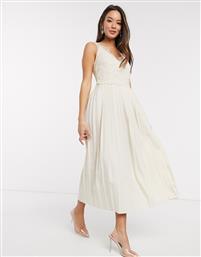 Little Mistress Ellis pleated midaxi dress in buttercup-Yellow από το Asos