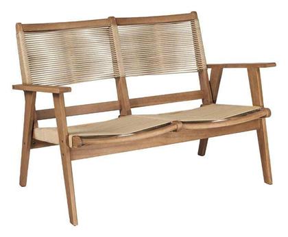 Living Διθέσιος Καναπές Εξωτερικού Χώρου Rattan 129x71x84cm - Woodwell