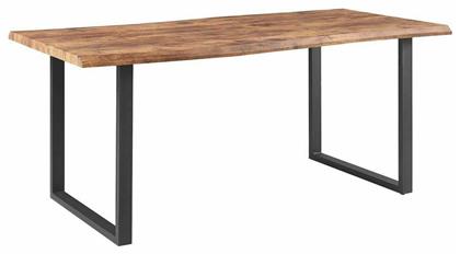 Lizard 3D Paper Τραπέζι Τραπεζαρίας Μαύρο / Dark Acacia 180x90x77εκ. Woodwell