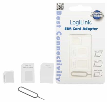 Dual SIM Adapter σε Λευκό χρώμα LogiLink