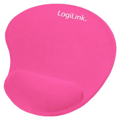 GEL Mouse Pad 230mm με Στήριγμα καρπού Ροζ LogiLink