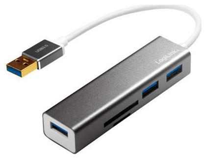 USB 3.0 Hub 3 Θυρών με σύνδεση USB-A Ασημί LogiLink