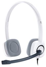 H150 On Ear Multimedia Ακουστικά με μικροφωνο και σύνδεση 3.5mm Jack σε Λευκό χρώμα Logitech