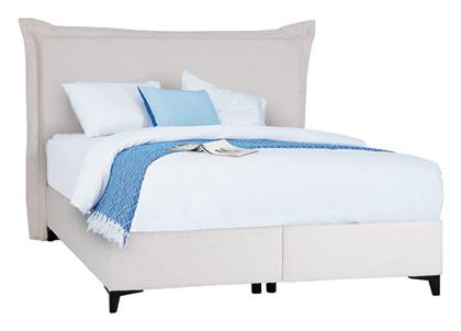Longwave Κρεβάτι Υπέρδιπλο Επενδυμένο με Ύφασμα Off White με Αποθηκευτικό Χώρο για Στρώμα 160x200cm - Liberta