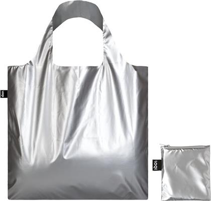 Loqi Metallic Matt Υφασμάτινη Τσάντα για Ψώνια σε Γκρι χρώμα από το Koolfly