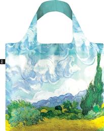 Loqi Vincent Van Gogh A Wheat Field Cypresses Υφασμάτινη Τσάντα για Ψώνια σε Μπλε χρώμα από το Koolfly