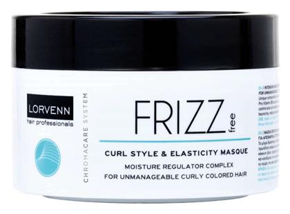 Frizz Free Curl Style & Elasticity Μάσκα Μαλλιών για Διατήρηση Χρώματος 500ml Lorvenn
