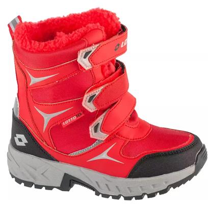 Παιδικά Μποτάκια Πεζοπορίας με Σκρατς Κόκκινα Lotto από το MybrandShoes