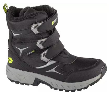 Παιδικά Μποτάκια Πεζοπορίας με Σκρατς Μαύρα Lotto από το MybrandShoes