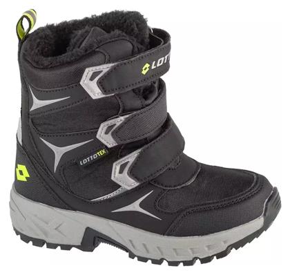 Παιδικά Μποτάκια Πεζοπορίας με Σκρατς Μαύρα Lotto από το MybrandShoes