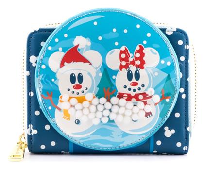Snowman Mickey Minnie Snow Παιδικό Πορτοφόλι με Φερμουάρ Μπλε Loungefly