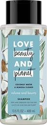 Love Beauty and Planet Coconut Water & Mimosa Flower Volume & Bounty Shampoo 400ml από το ΑΒ Βασιλόπουλος