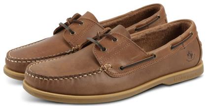 Navigator Δερμάτινα Ανδρικά Boat Shoes σε Καφέ Χρώμα Lumberjack