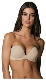 Secret Sense 11063 Μπεζ Strapless Σουτιέν με Ελαφριά Ενίσχυση & Μπανέλες Luna