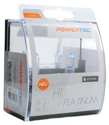 M-Tech Λάμπες Αυτοκινήτου & Μοτοσυκλέτας Powertec Platinum +130% H1 Αλογόνου 4000K Φυσικό Λευκό 12V 55W 2τμχ - M Tech