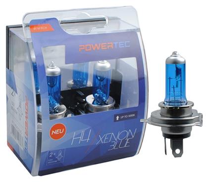 M-Tech Λάμπες Αυτοκινήτου & Μοτοσυκλέτας Powertec Xenon Blue H4 Αλογόνου 5000K Ψυχρό Λευκό 12V 60W 2τμχ - M Tech