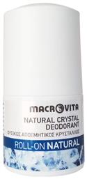 Natural Αποσμητικός Κρύσταλλος σε Roll-On 50ml Macrovita
