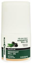 Olive Oil & Oat Indulging Αποσμητικό σε Roll-On Χωρίς Αλουμίνιο 50ml Macrovita