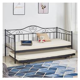 Maeko Καναπές Κρεβάτι Μονό για Στρώμα 90x190cm Μαύρο - HomeMarkt