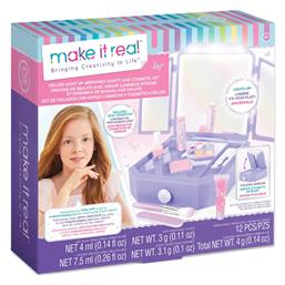 Light Up Mirrored Vanity & Cosmetic Set Make It Real