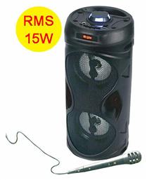 Σύστημα Karaoke με Ενσύρματo Μικρόφωνo SPK815 σε Μαύρο Χρώμα Manta