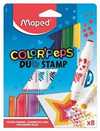 Color'Peps Duo Stamps Μαρκαδόροι Ζωγραφικής Χονδροί σε 8 Χρώματα Maped
