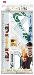 Σετ 4 Γεωμετρικά Όργανα Πλαστικά Διάφανα Harry Potter Maped
