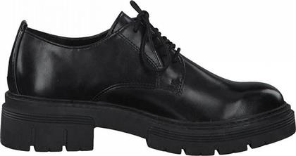 Marco Tozzi Γυναικεία Oxfords σε Μαύρο Χρώμα από το Tsakiris Mallas