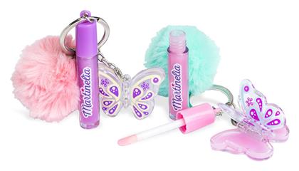 Παιδικό Μακιγιάζ World Butterfly Lip Gloss & Μπρελόκ (Διάφορα Σχέδια) 1τμχ Martinelia