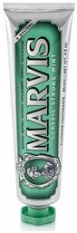 Classic Strong Mint Οδοντόκρεμα για Πλάκα & Τερηδόνα Classic Strong Mint 85ml Marvis
