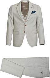 Massimo Dutti Ανδρικό Κοστούμι με Στενή Εφαρμογή Μπεζ