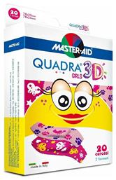 Αυτοκόλλητα Επιθέματα Quadra 3D Girls για Παιδιά 20τμχ Master Aid